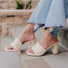 The Holland Pearl Embellished Raffia Heel Image - 1