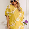 Sweet Daydream Floral Embroidered Top in Mustard Image - 1