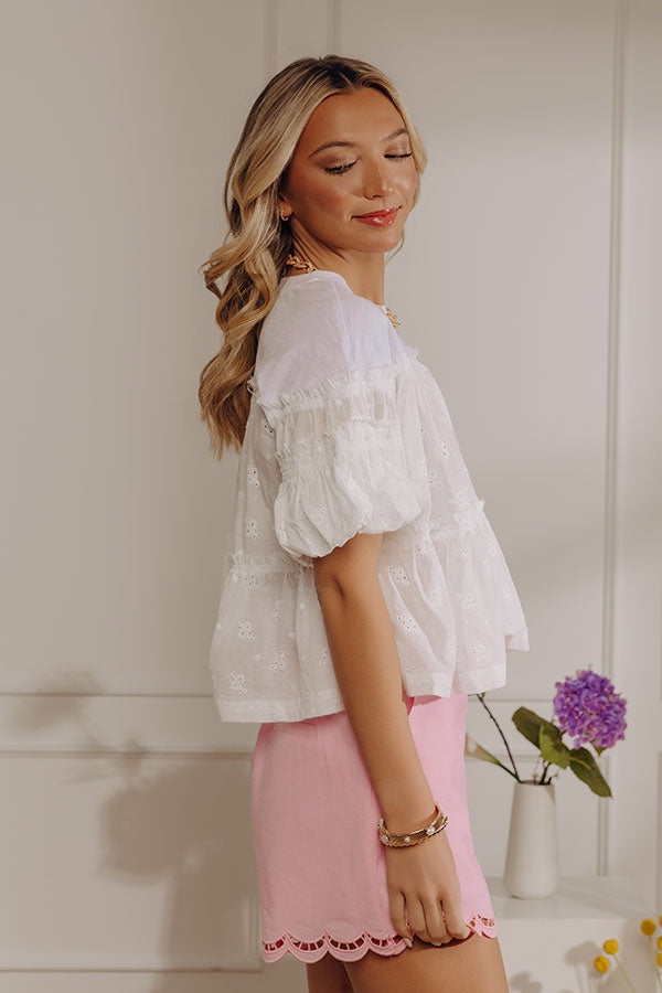 Sweet Simplicity Eyelet Top Image - 4