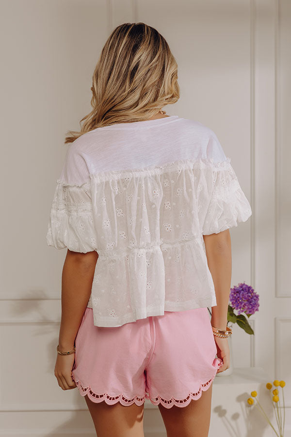 Sweet Simplicity Eyelet Top Image - 5