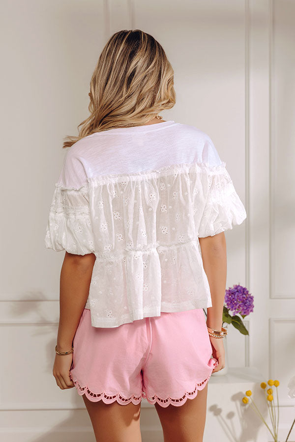 Sweet Simplicity Eyelet Top Image - 4