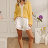 The Lacey High Waist Lace Trim Shorts Image - 1
