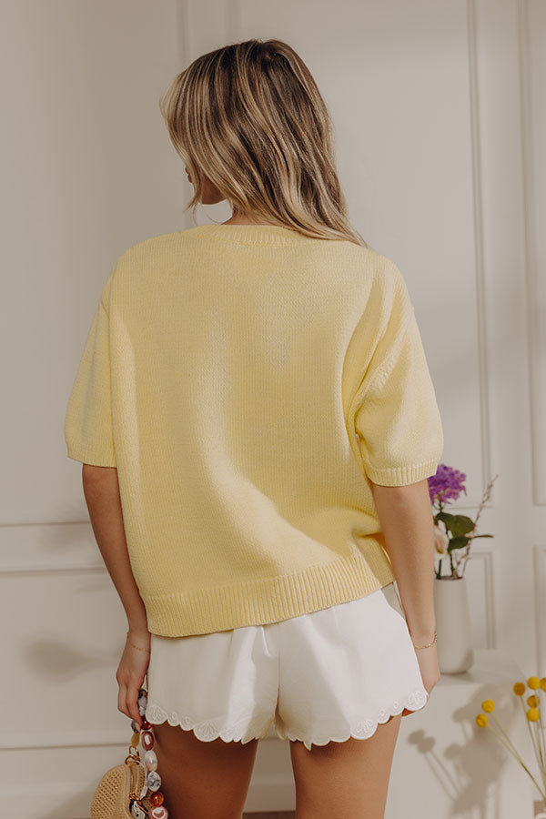 Sunday On The Patio Knit Sweater Top Image - 3