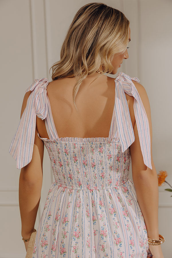 Sweet Fields Floral Smocked Midi Dress Image - 5