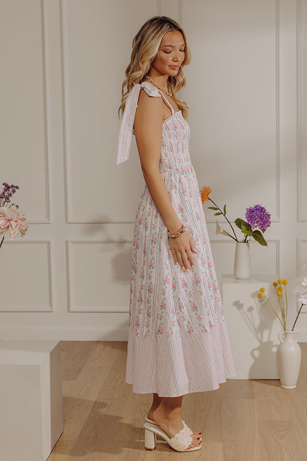 Sweet Fields Floral Smocked Midi Dress Image - 2