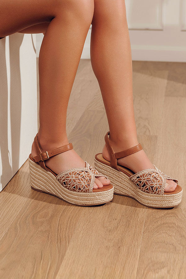 The Evonny Floral Espadrille Wedge Image - 2