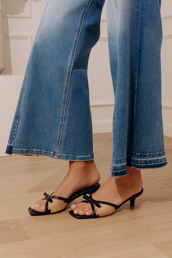 Porter Faux Leather Kitten Heel in Black