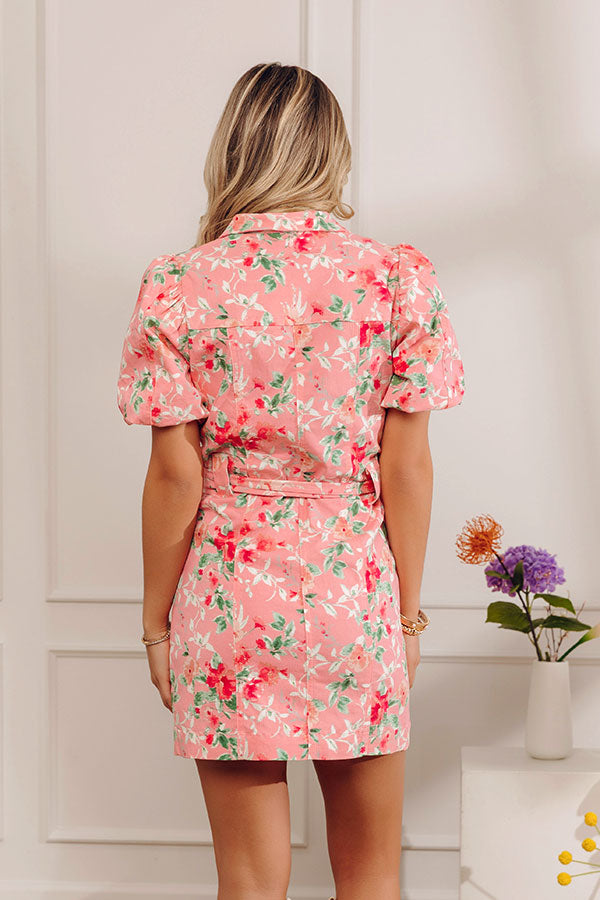 Darling Details Floral Button Down Mini Dress Image - 5