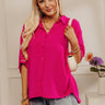 Cheerful Moment Oversized Button Up Top Image - 1
