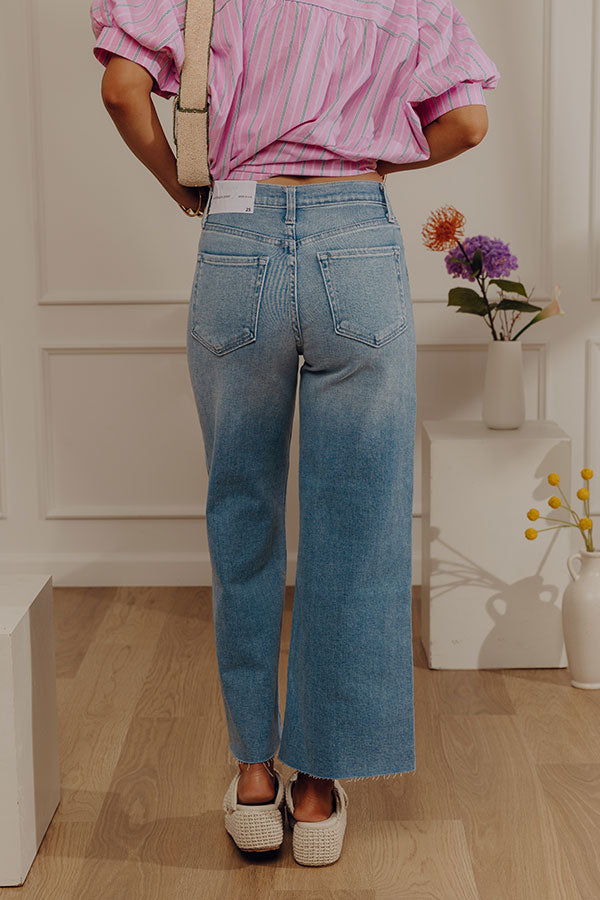 JUST USA Natalia High Waist Wide Leg Jean in Light Wash Image - 3