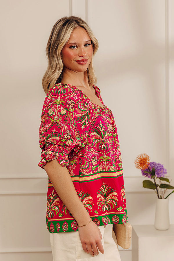 Bright Blooms Floral Shift Top Image - 2