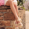 Gem Raffia Woven Platform Heel in Natural Image - 1