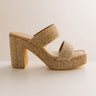 Gem Raffia Woven Platform Heel in Natural Image - 1