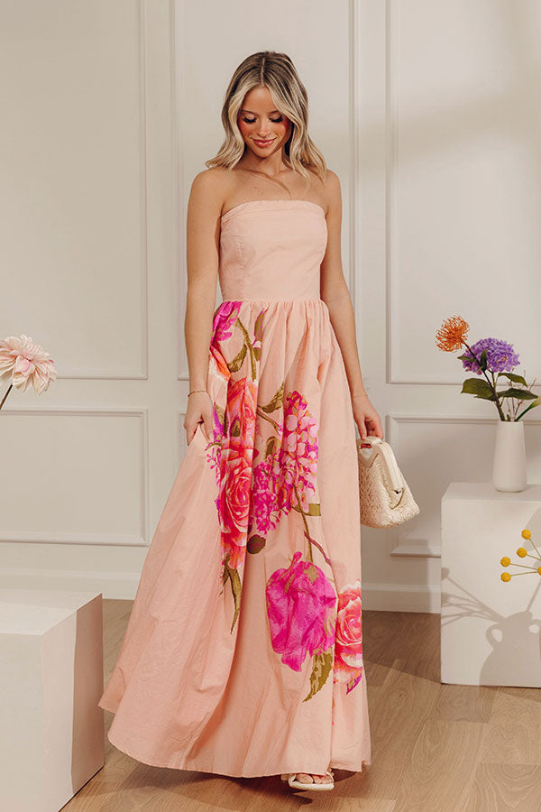 Gentle Grace Floral Maxi Dress S / pink