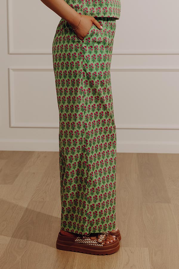 Perfect Petals High Waist Floral Pants Image - 3