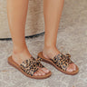 Too Cute Faux Leather Leopard Sandals Image - 1