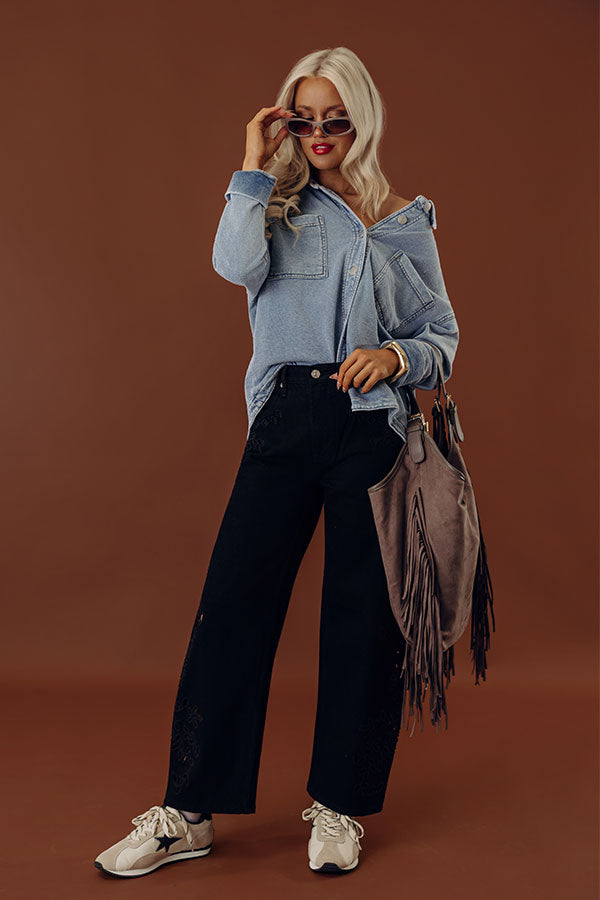 Always Easygoing Vintage Wash Terry Jacket in Light Wash Image - 1