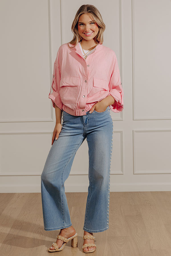 The Perla High Waist Embellished Wide Leg Jean Image - 4