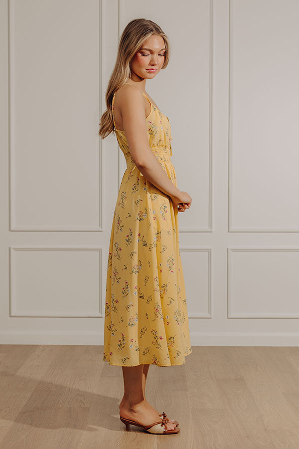 Sweet Meadows Floral Midi Dress Image - 3