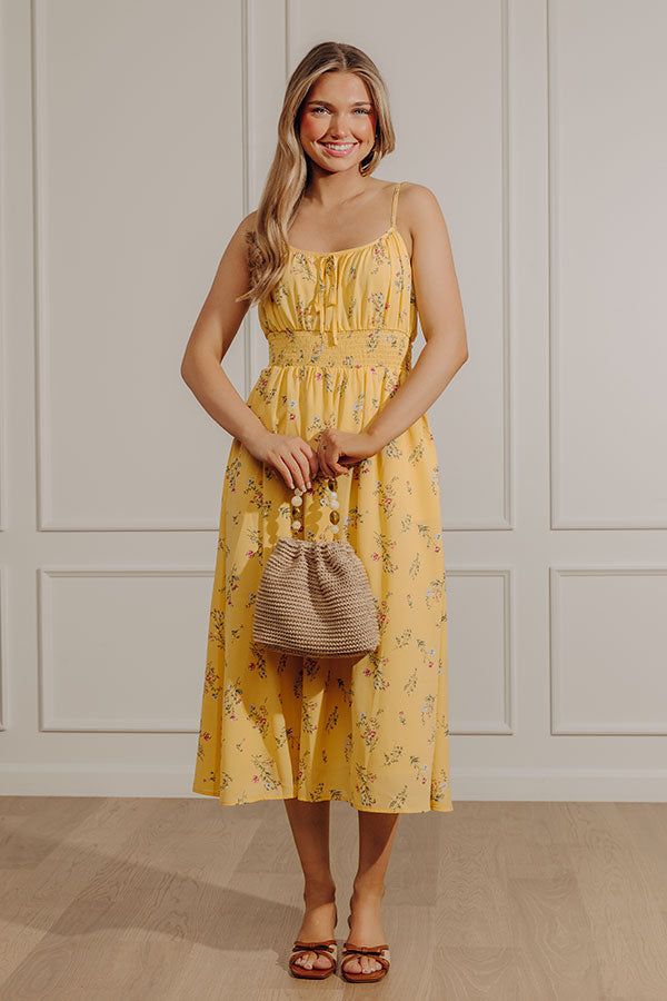 Sweet Meadows Floral Midi Dress Image - 5