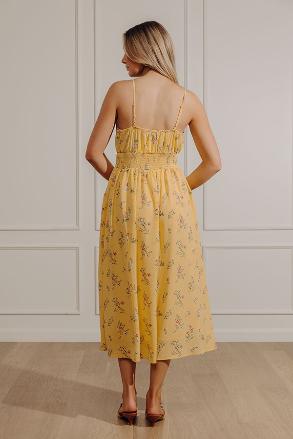 Sweet Meadows Floral Midi Dress Image - 4