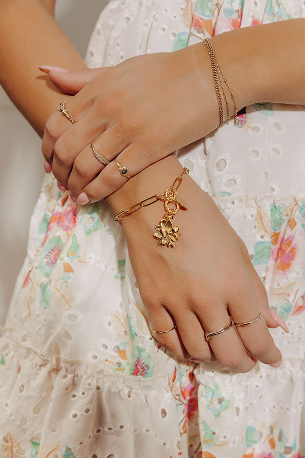 Susan Shaw Magnolia Paperclip Bracelet Image - 1