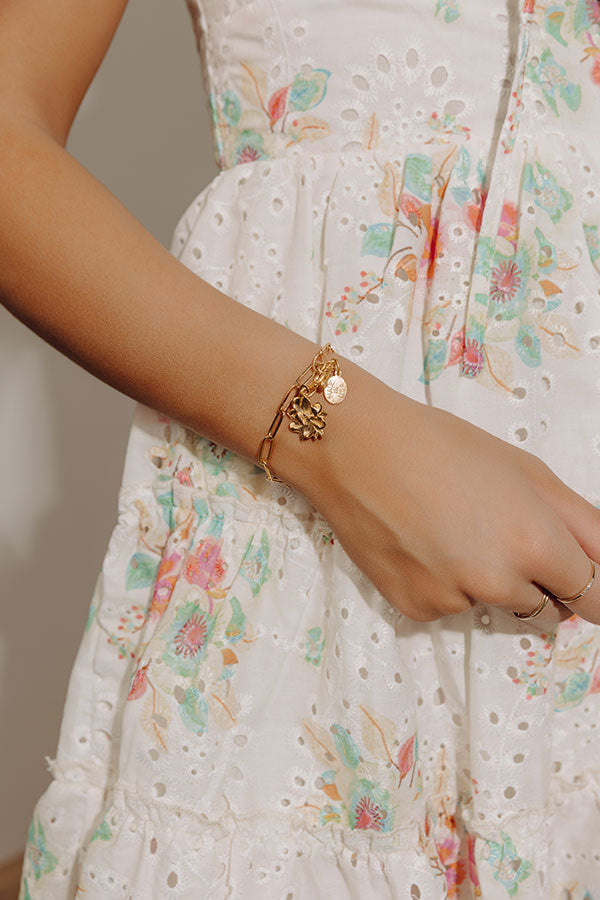 Susan Shaw Magnolia Paperclip Bracelet Image - 2