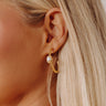 Susan Shaw Pearl Accent Hoop Earrings Image - 1