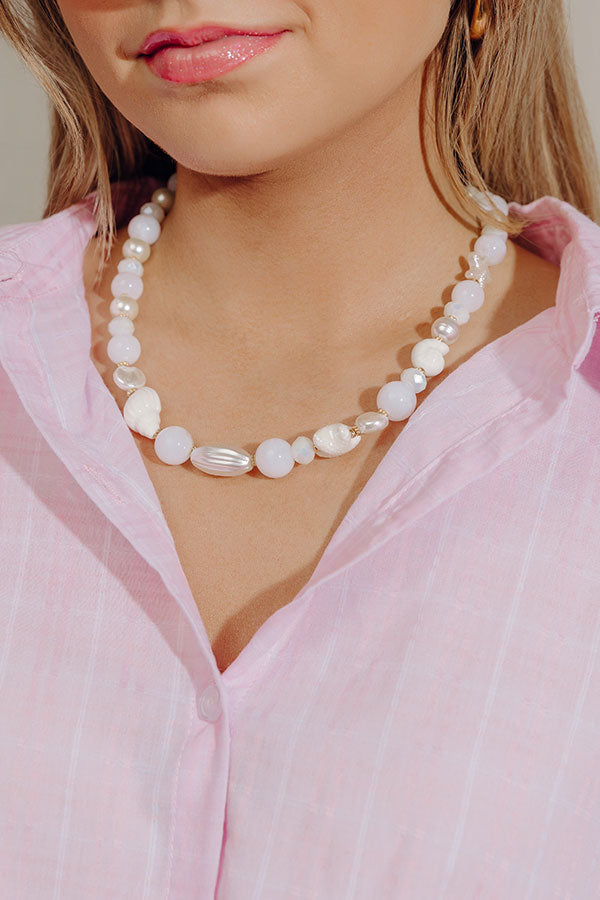 Oceanlight Chic Necklace in White Image - 2