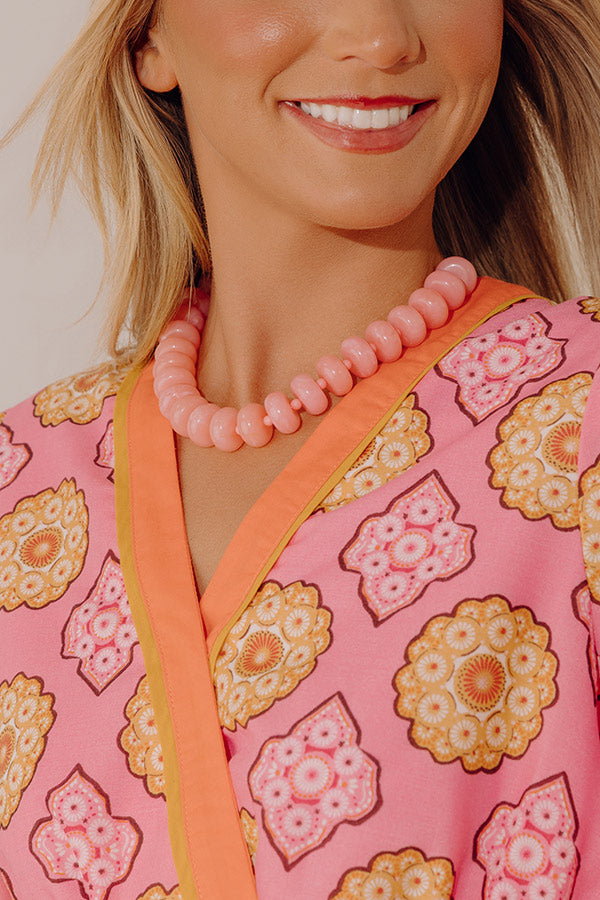 Bold Ambition Necklace in Pink