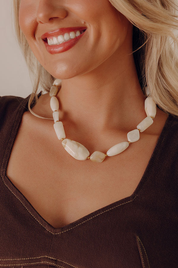 Bold and Bubbly Necklace in Champagne