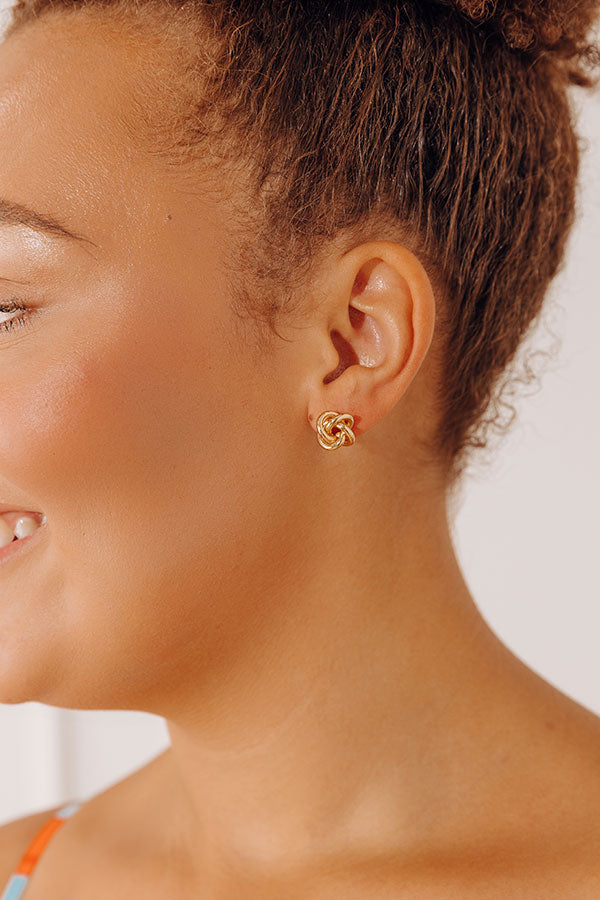 Forget Me Knot Stud Earrings