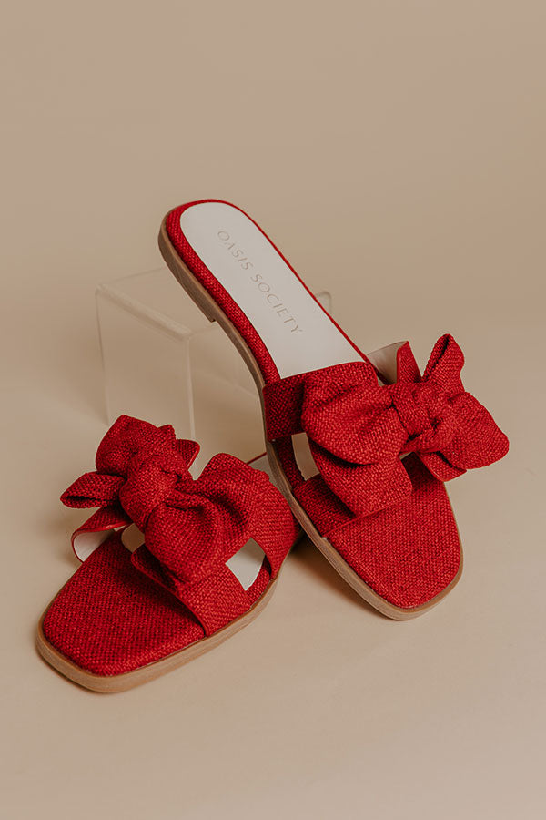 The Ginny Woven Sandal in Red Image - 1