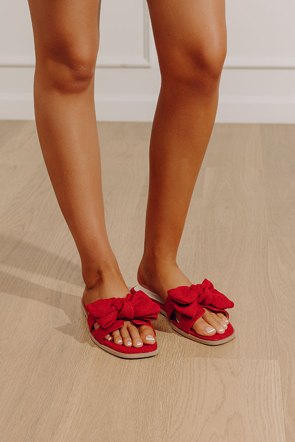 The Ginny Woven Sandal in Red Image - 2