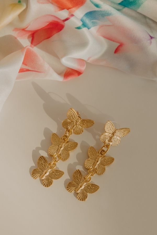 Susan Shaw Hannah Butterfly Dangle Earrings Image - 1