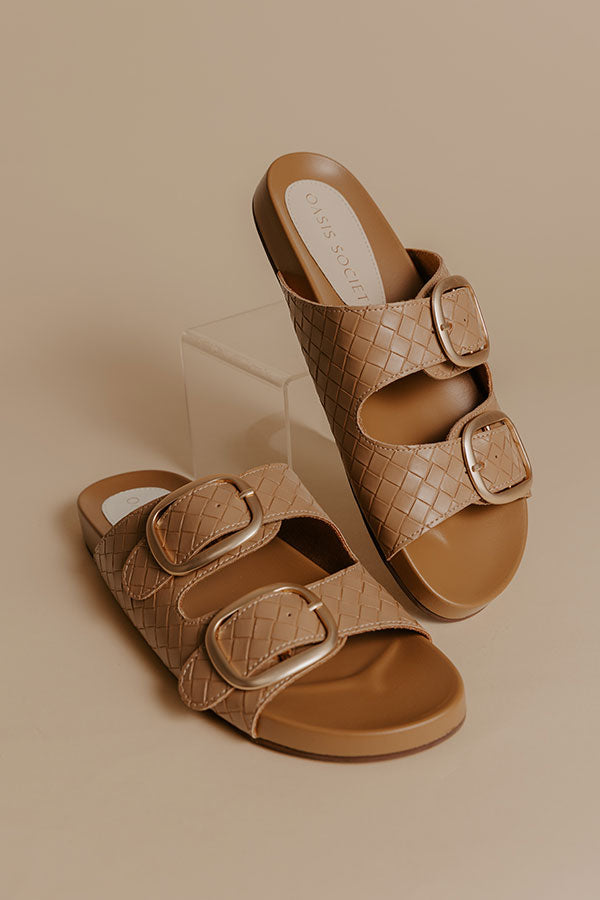The Desiree Faux Leather Sandals in Iced Mocha Image - 1