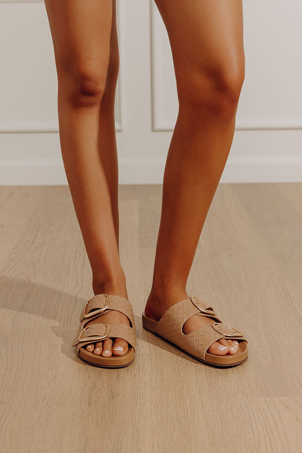 The Desiree Faux Leather Sandals in Iced Mocha Image - 2