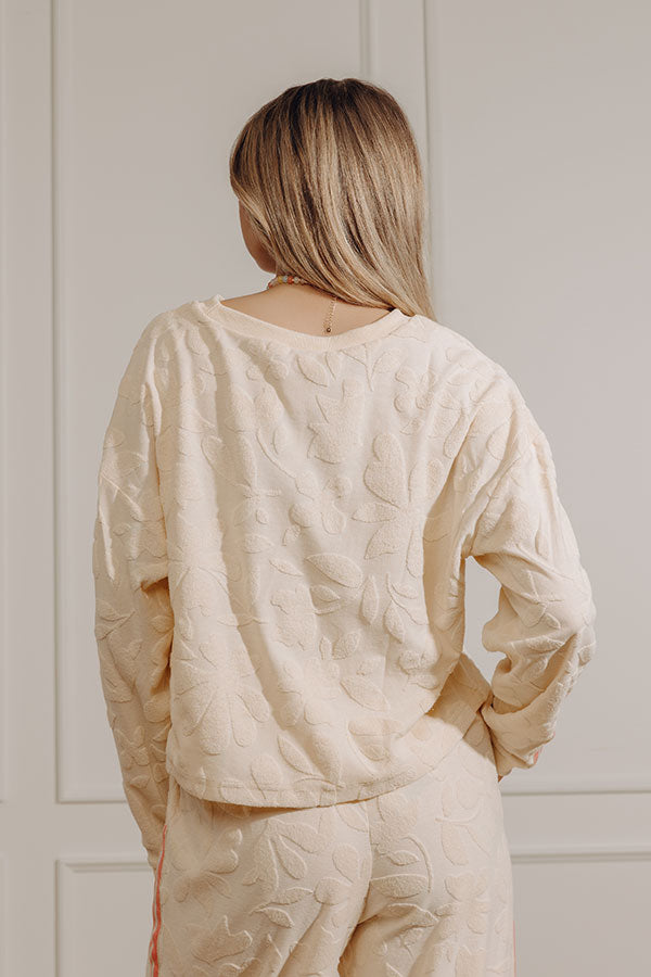 Soft Blooms French Terry Knit Sweatshirt Image - 4