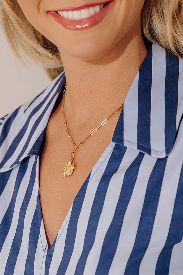 Susan Shaw Magnolia Paperclip Necklace Image - 1