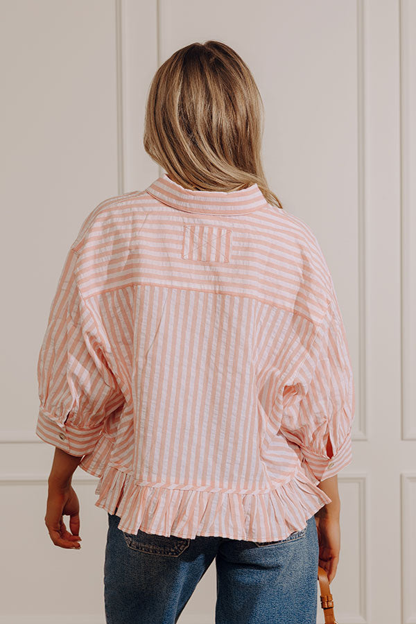 Sunny Side Stripe Button Up Top Image - 3