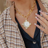 Susan Shaw French Coin and Freshwater Pearl Necklace Image - 1