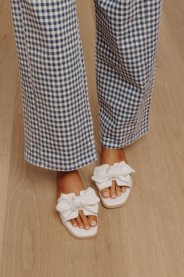 The Ginny Faux Leather Sandal in White