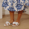 The Ginny Faux Leather Sandal in White Image - 1