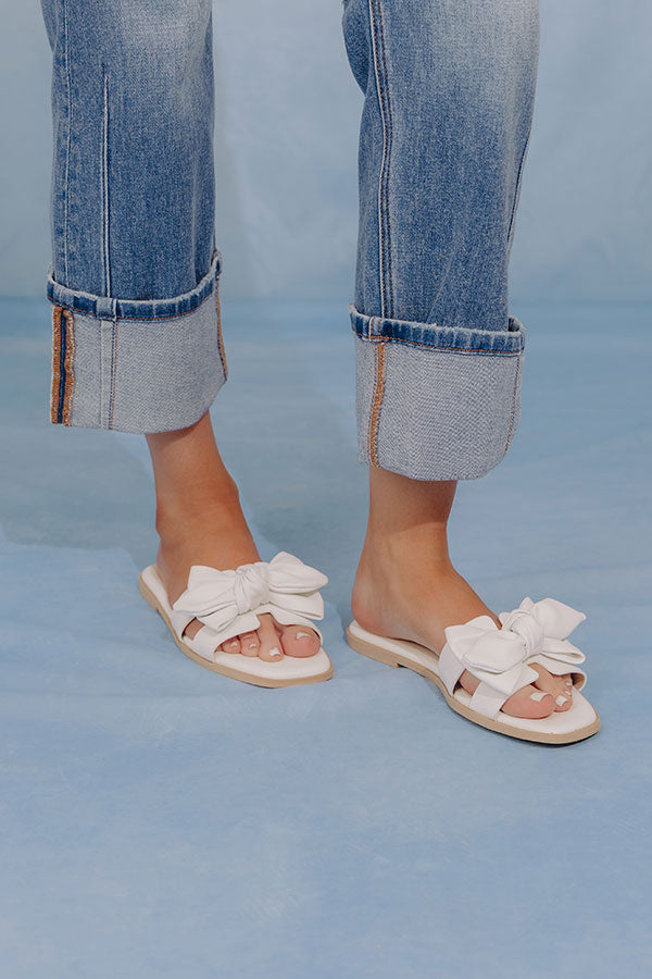 The Ginny Faux Leather Sandal in White Image - 4
