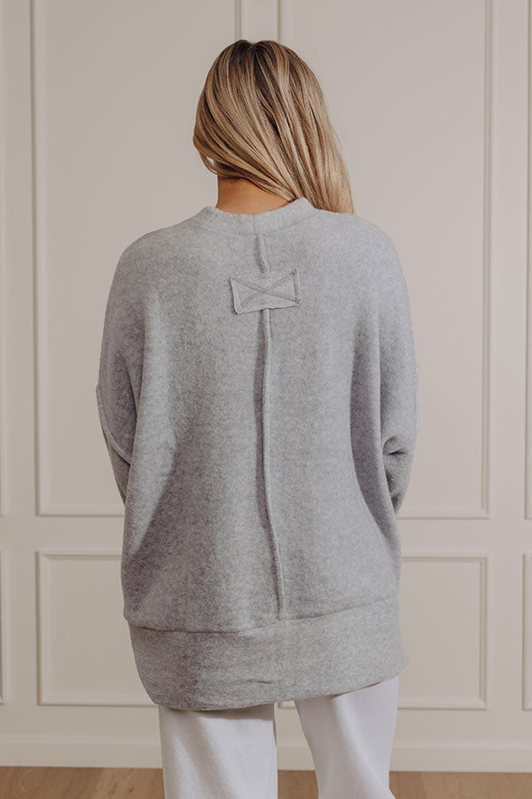 Soft Darling Oversized Sweatshirt in Grey Image - 4