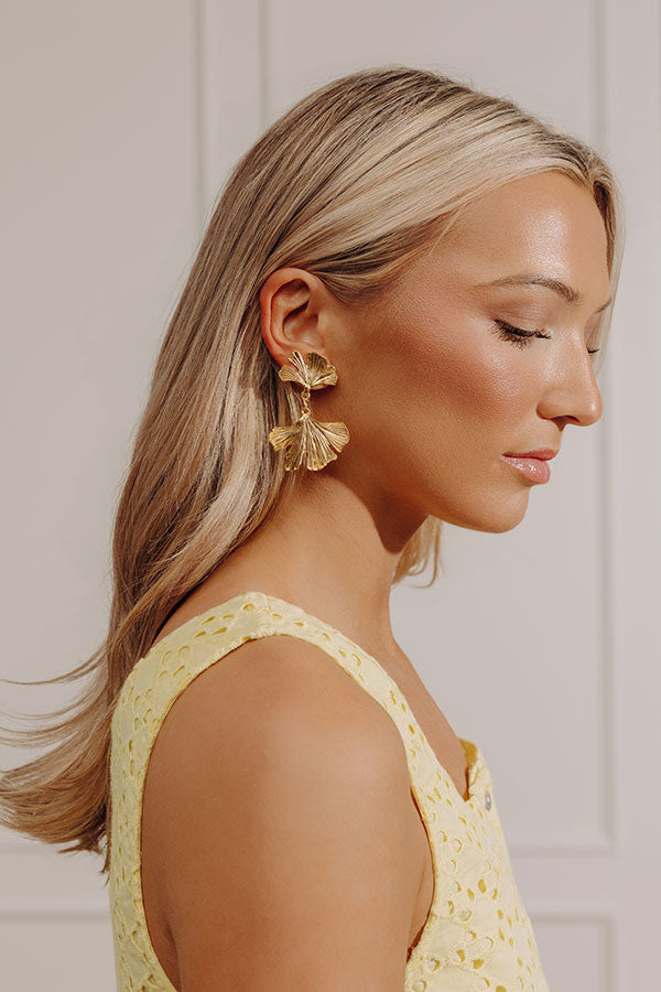 Susan Shaw Ginkgo Drop Earrings Image - 1