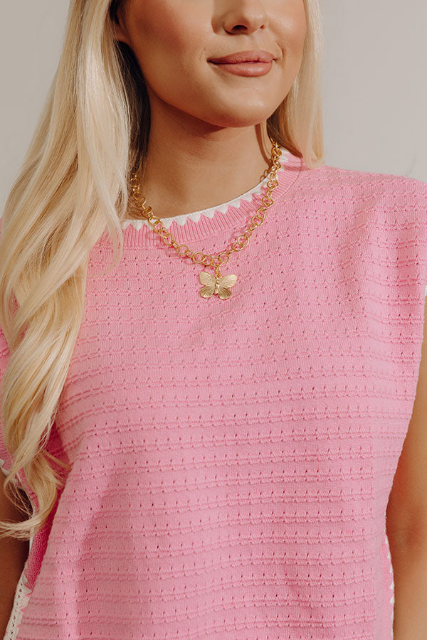 Susan Shaw Butterfly Pendant Chain Necklace Image - 1