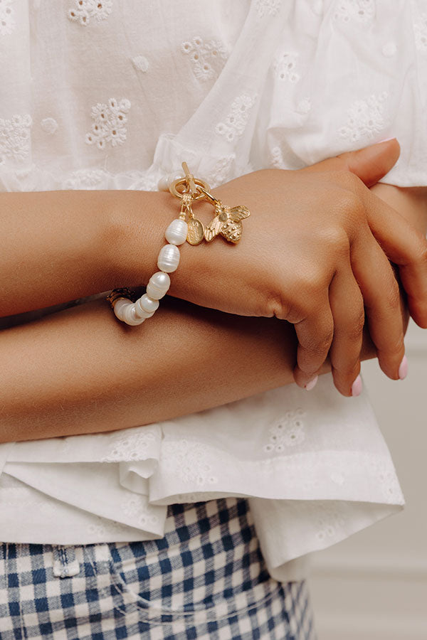 Susan Shaw Honey Bee Pearl Bracelet Image - 3