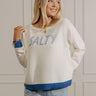Salty Sea Embroidered Knit Sweater Image - 1