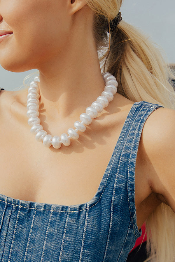 Bold Ambition Necklace in Pearl Image - 1